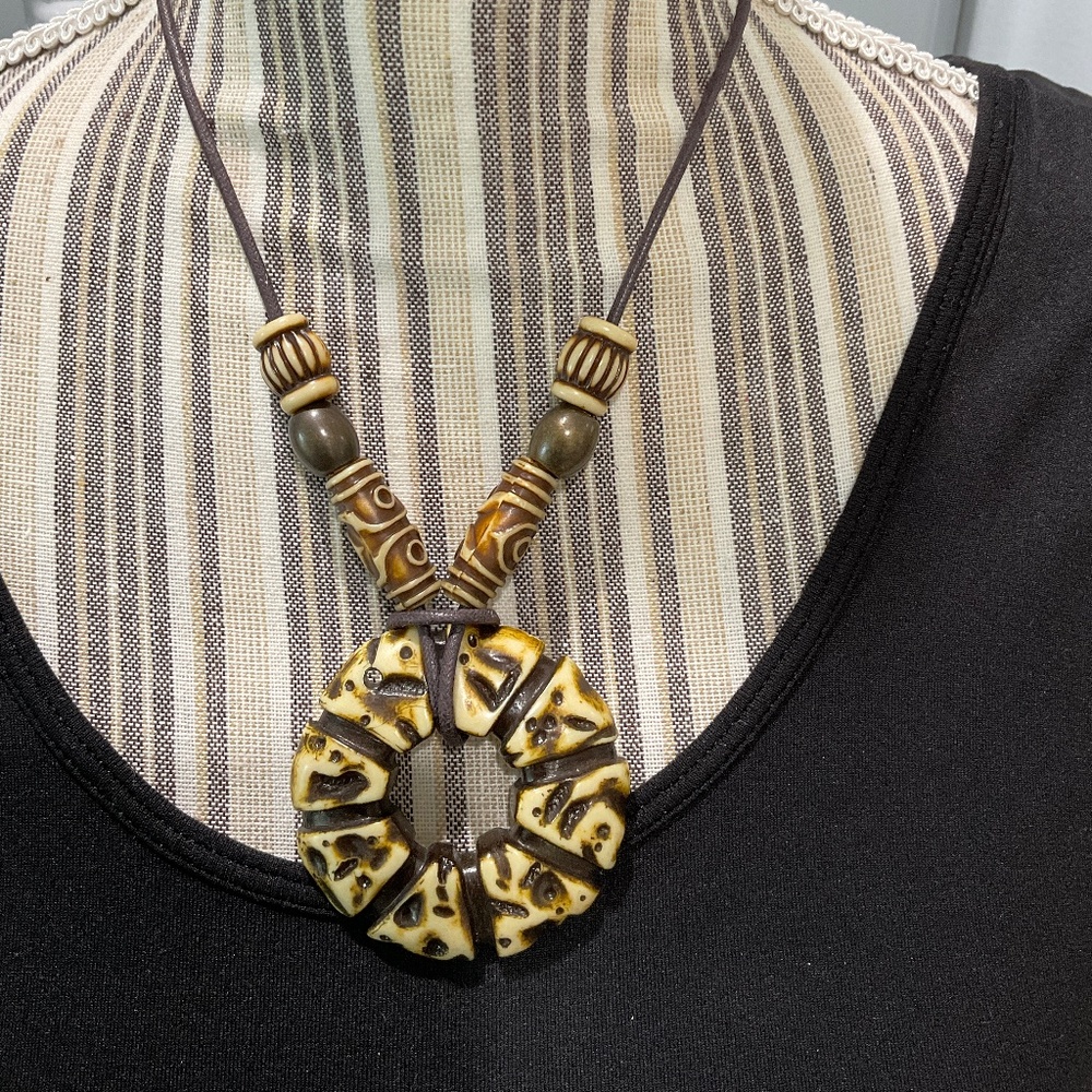 Vintage Native Inspired Medallion Necklace